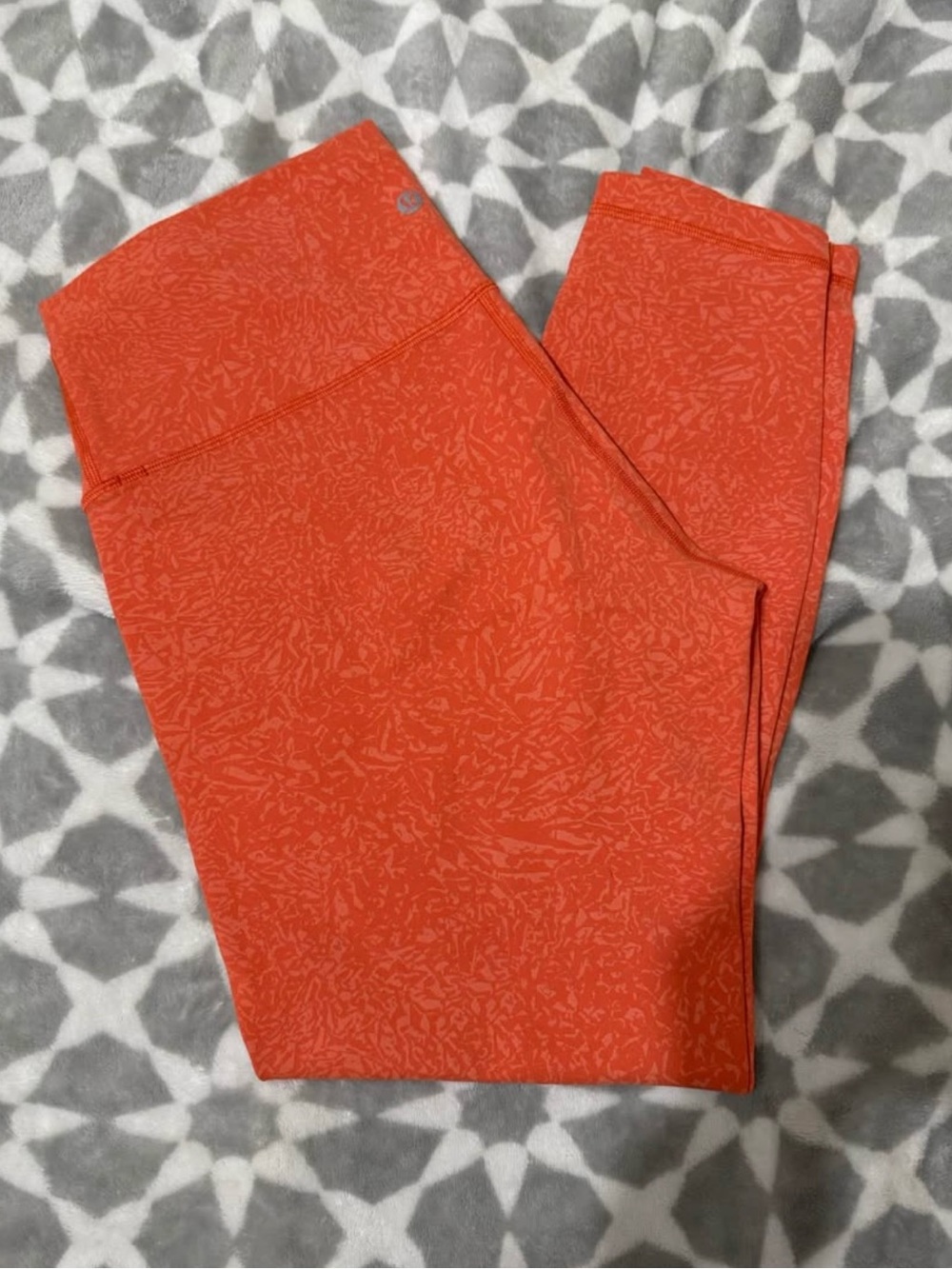 lululemon athletica Orange Printed Leggings